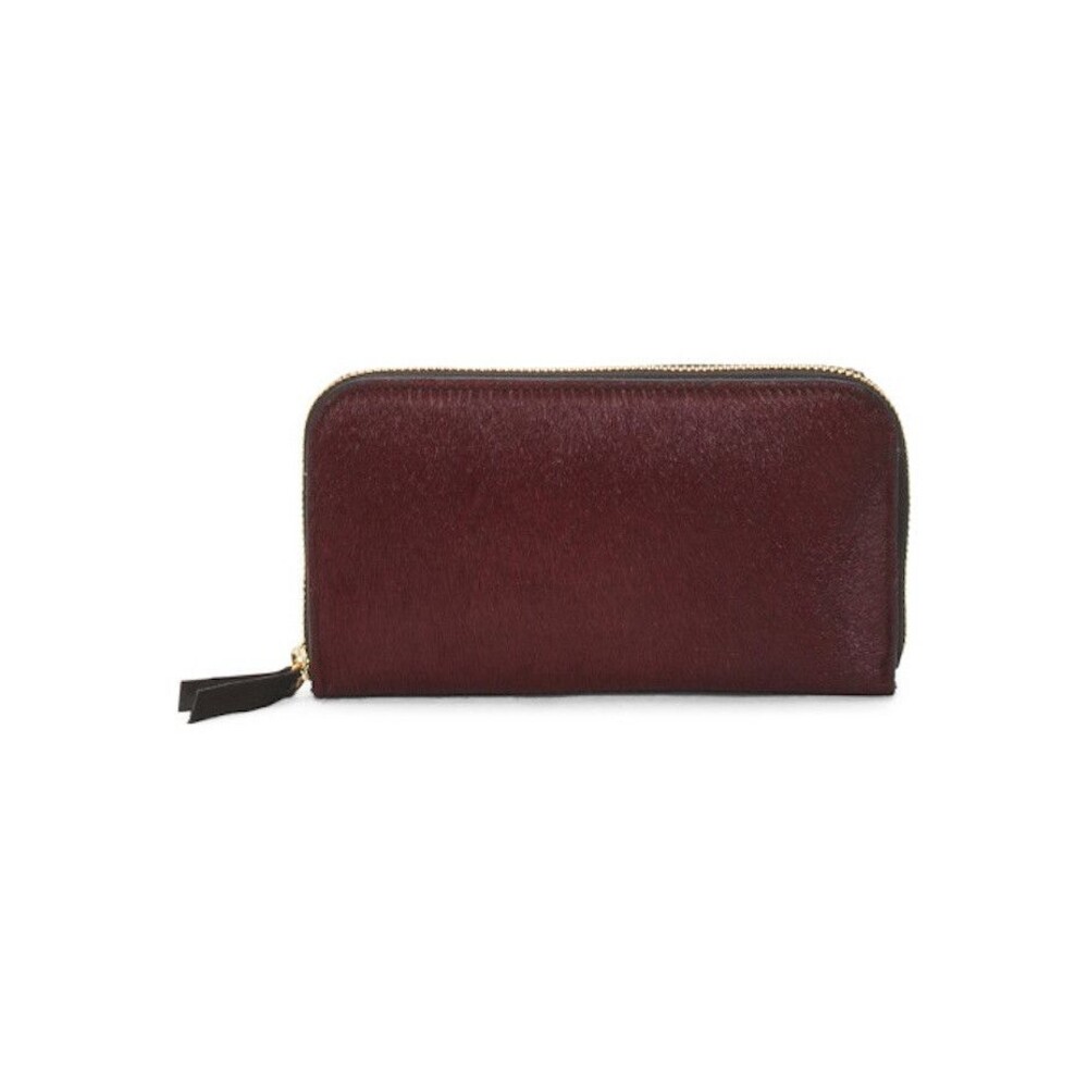 Alberta Di Canio Leather Burgundy Zip Around Wallet